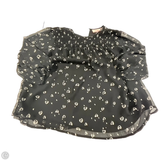Top Long Sleeve By Evri In Black, Size: 1x