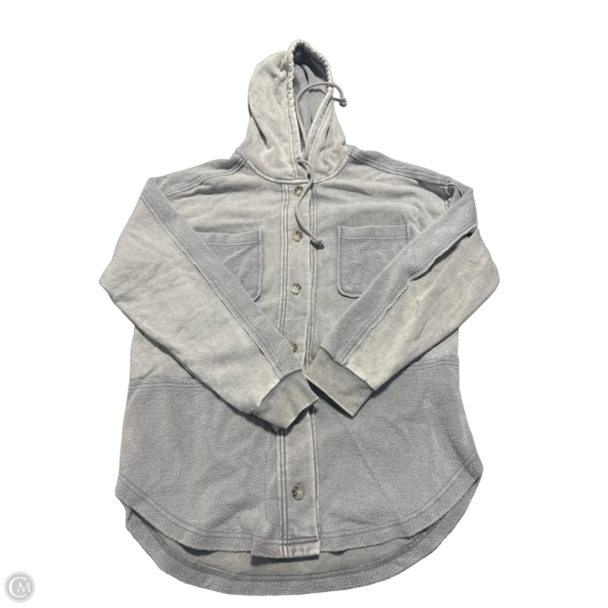 Top Long Sleeve By Thread And Supply In Grey, Size: M