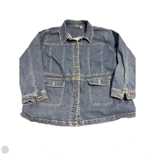 Jacket Denim By Relativity In Blue Denim, Size: 3x