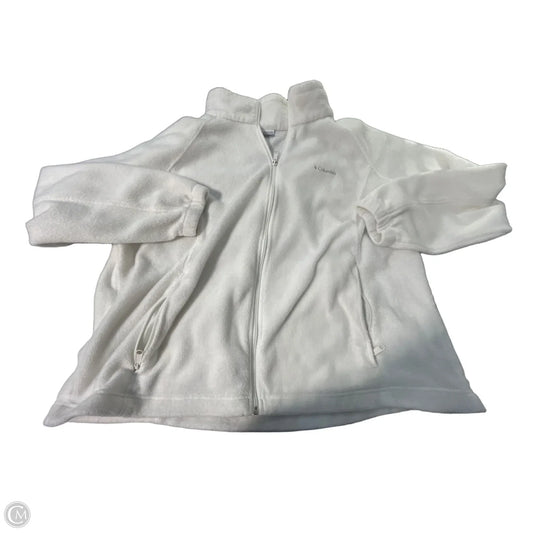 Jacket Fleece By Columbia In White, Size: 3x