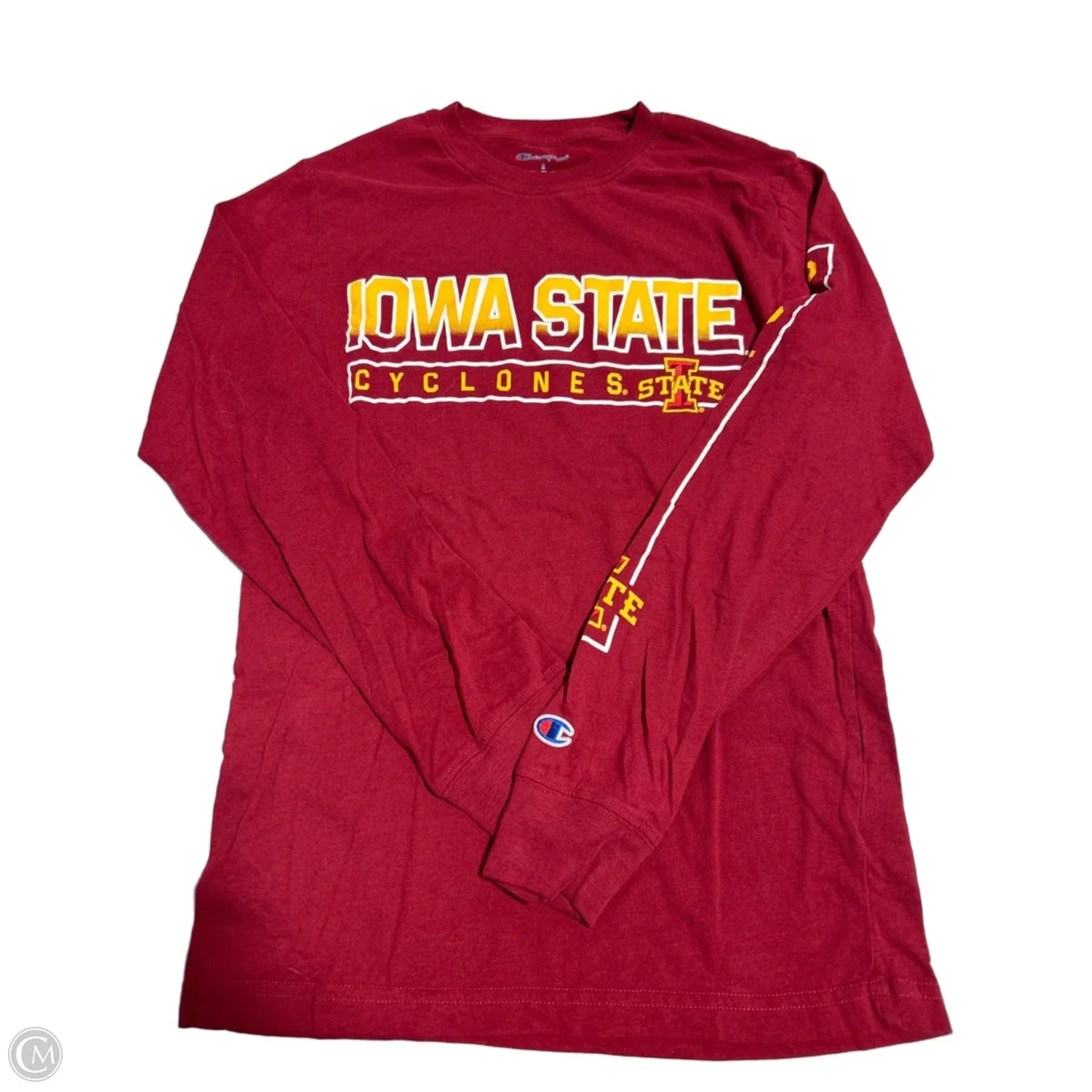 Top Long Sleeve By Champion In Red, Size: S