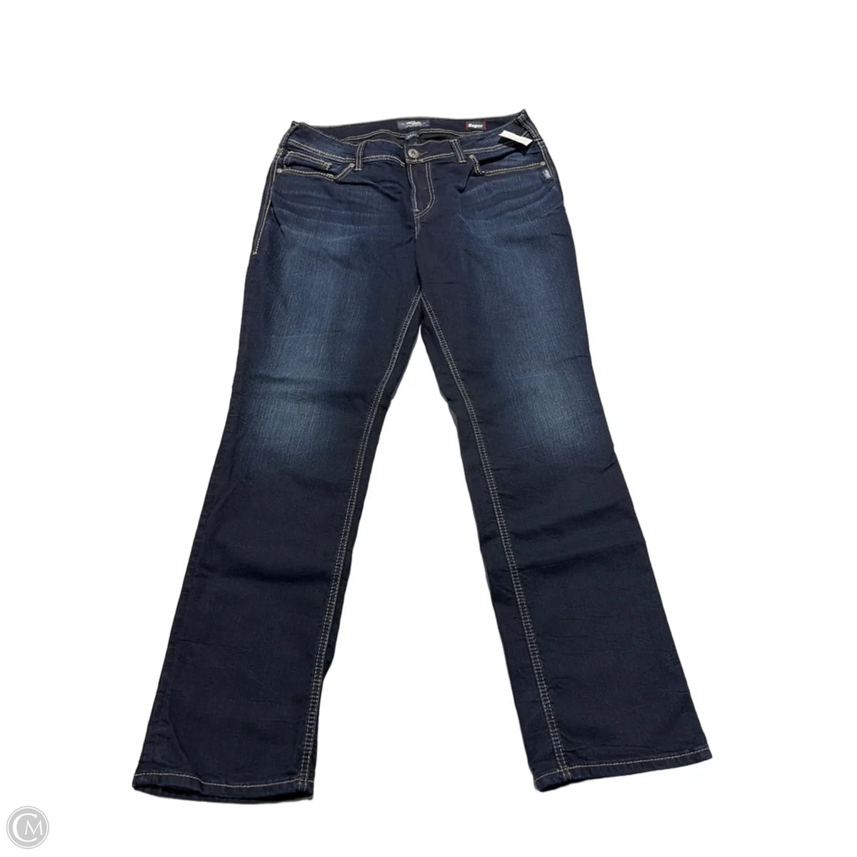 Jeans Boot Cut By Silver In Blue Denim, Size: 18