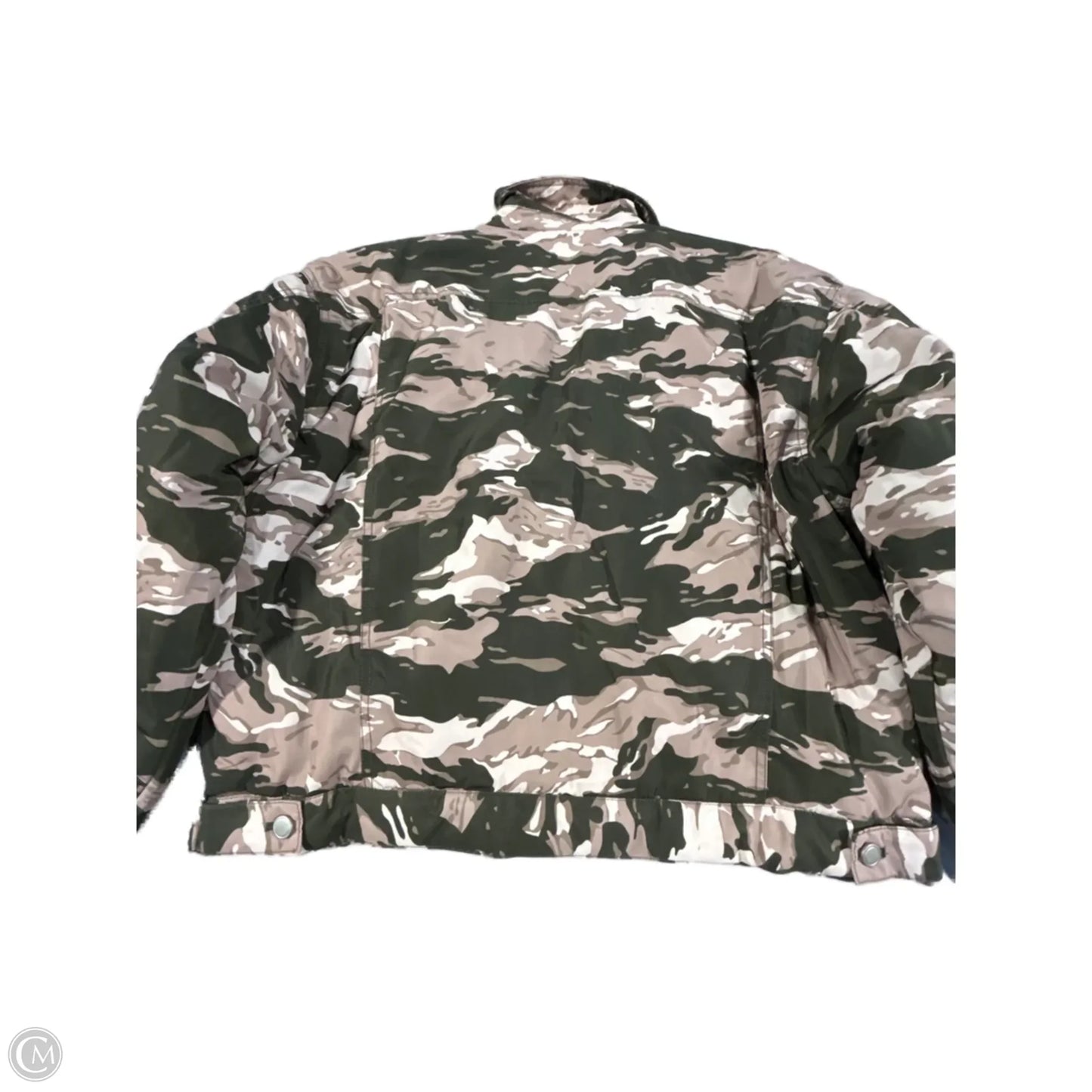 Coat Faux Fur & Sherpa By Good American In Camouflage Print, Size: S