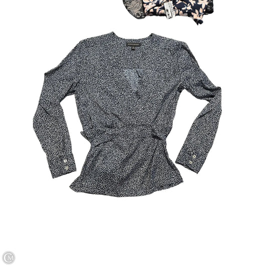 Top Long Sleeve By Banana Republic In Polkadot Pattern, Size: S