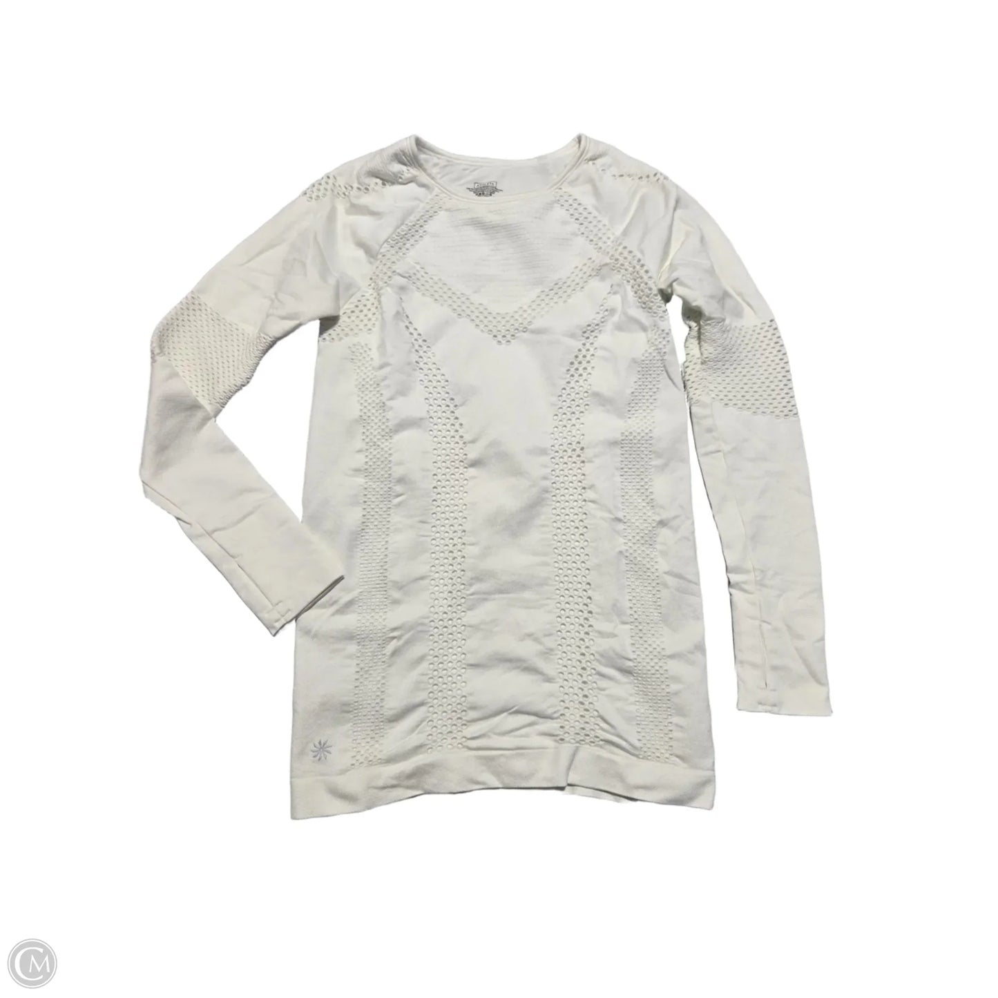 Athletic Top Long Sleeve Collar By Athleta In White, Size: Xs