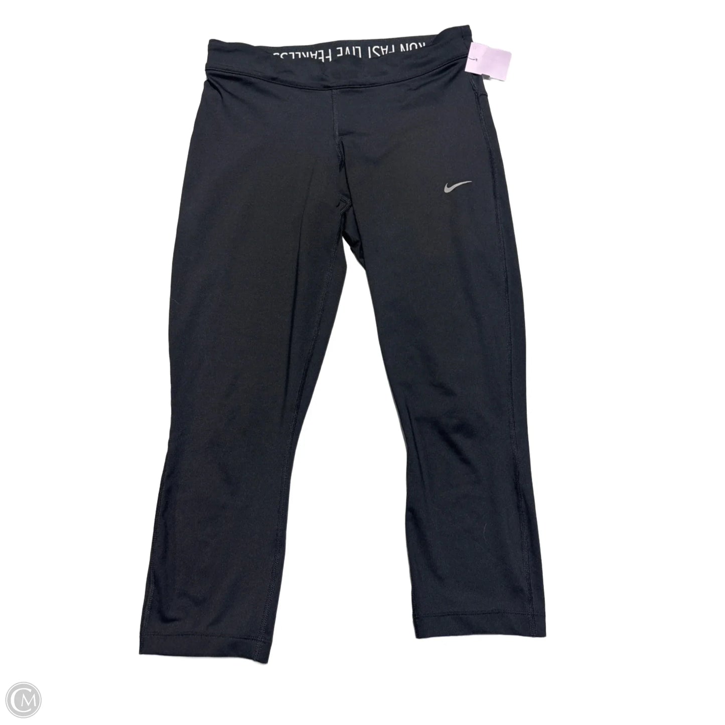 Athletic Capris By Nike In Black, Size: M