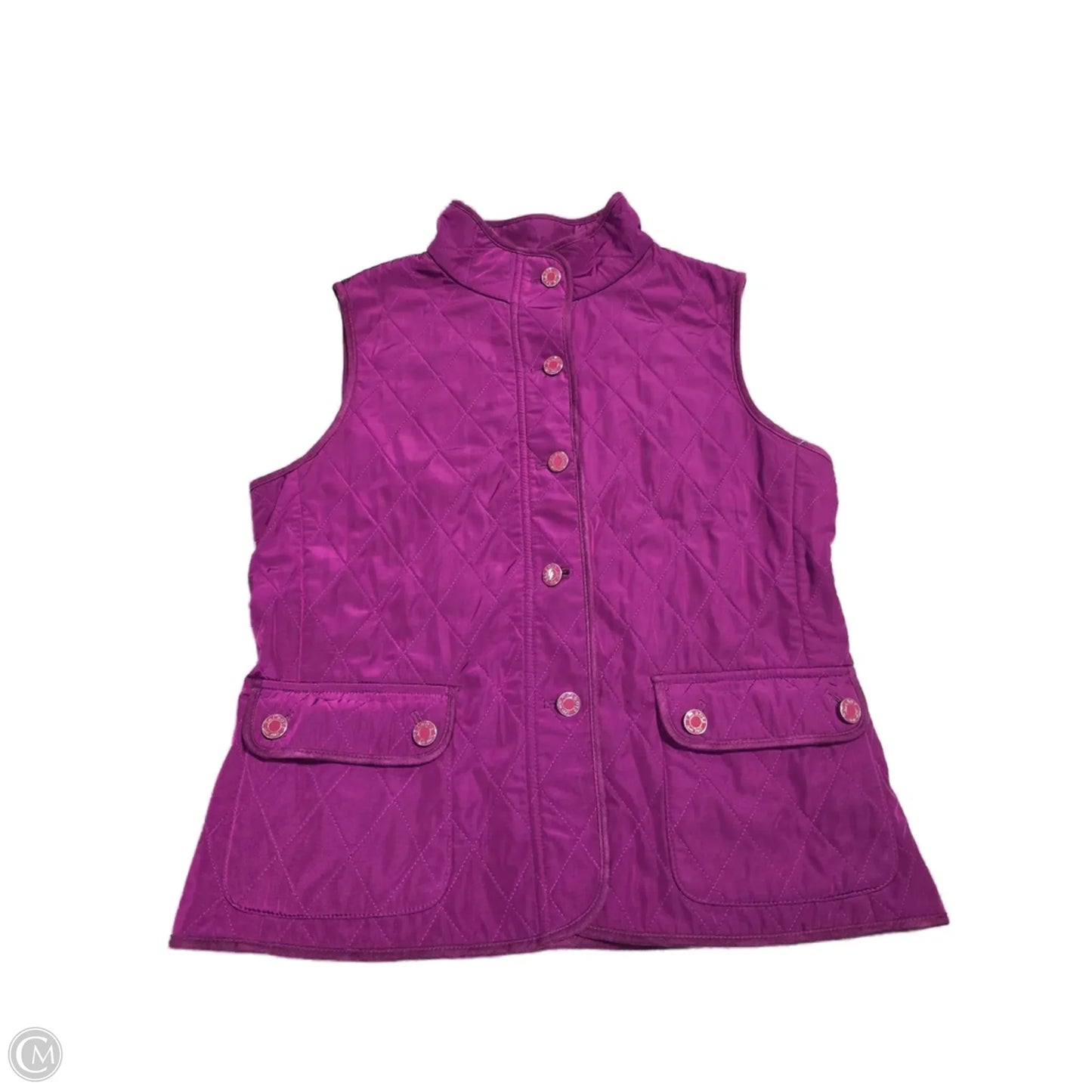 Vest Fleece By Talbots In Purple, Size: M