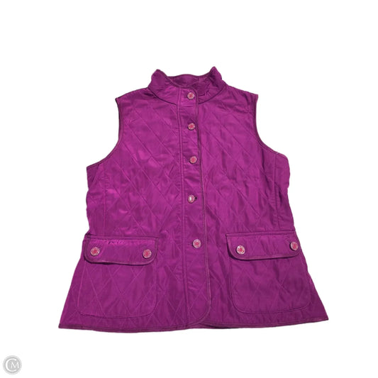 Vest Fleece By Talbots In Purple, Size: M