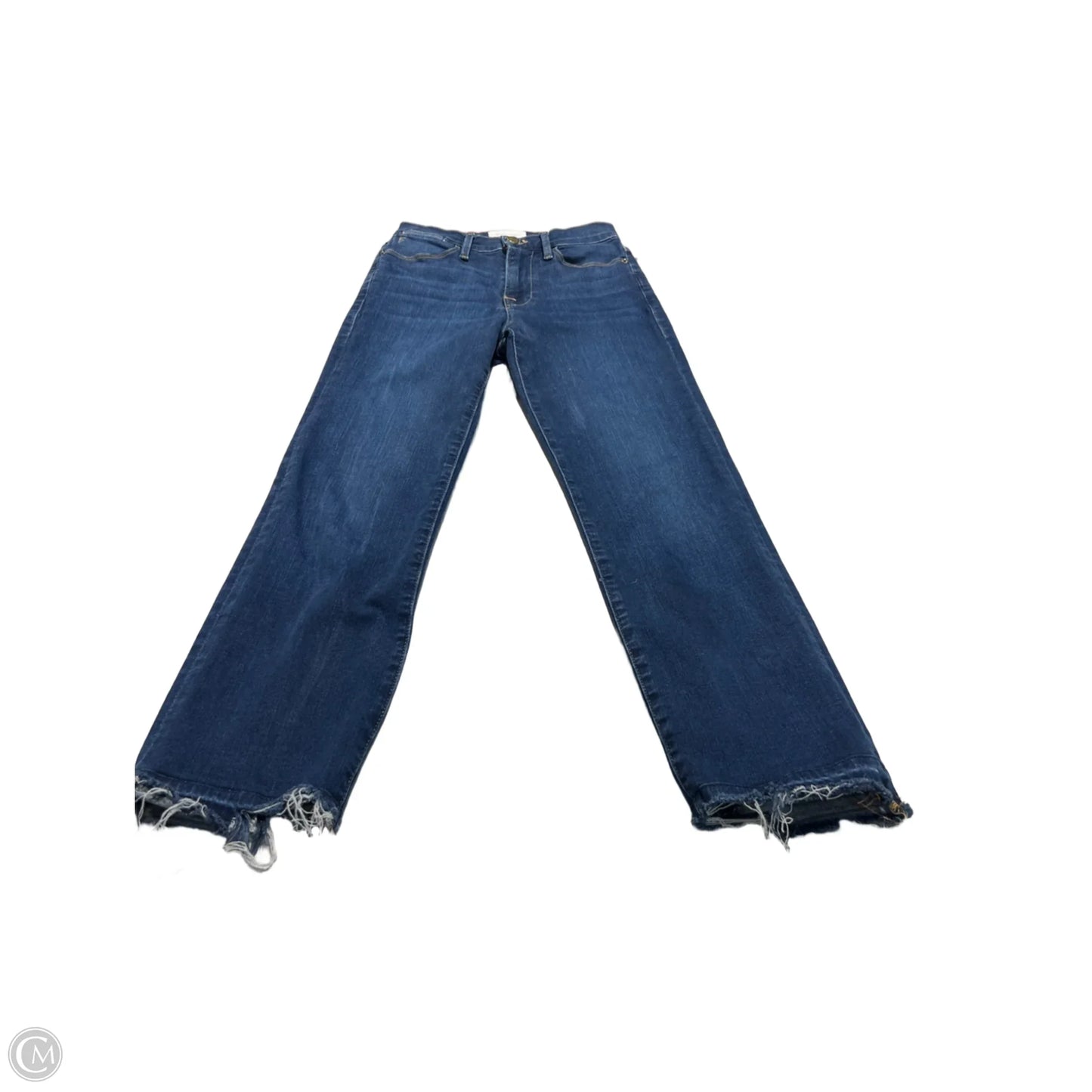 Jeans Skinny By Frame In Blue Denim, Size: 0