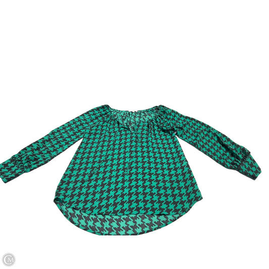 Blouse Long Sleeve By Sequin Hearts In Green, Size: M