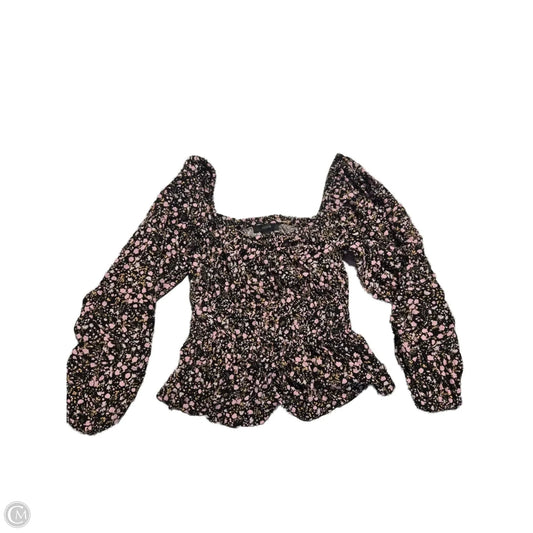 Top Long Sleeve By J. Crew In Floral Print, Size: Xxs