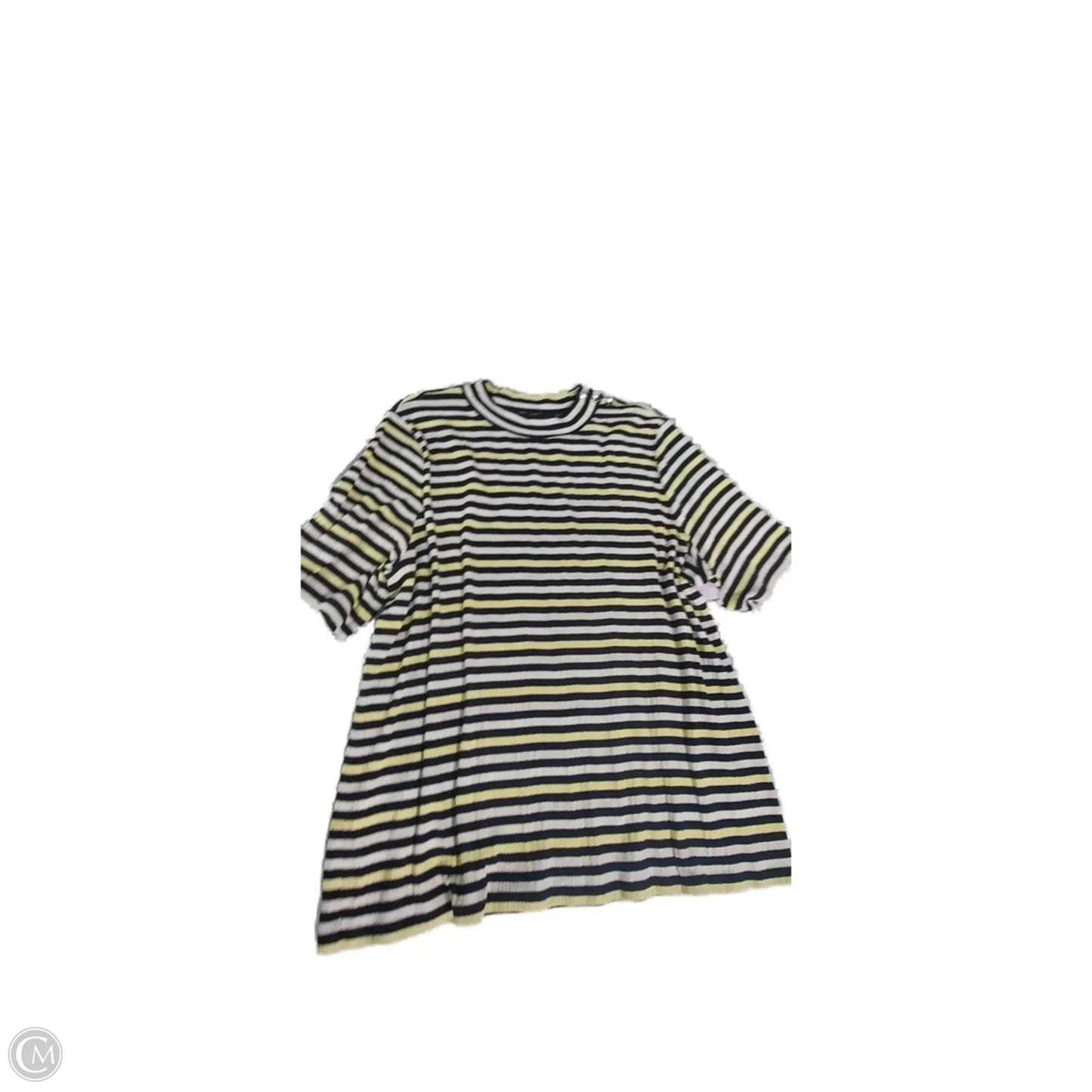 Top Short Sleeve By Talbots In Striped Pattern, Size: 3x