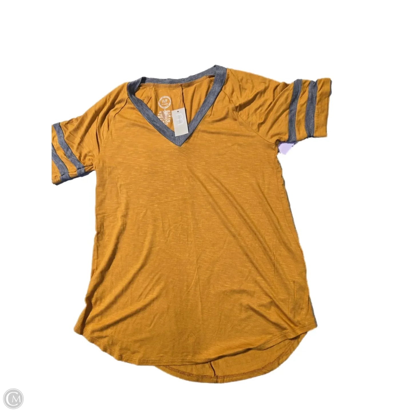 Top Short Sleeve By Maurices In Yellow, Size: S