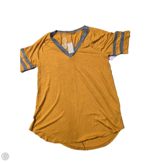 Top Short Sleeve By Maurices In Yellow, Size: S