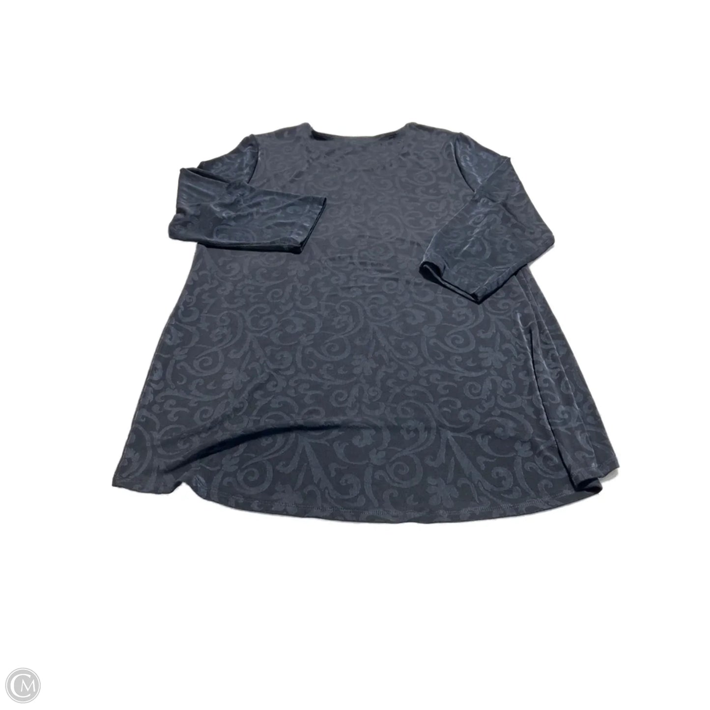 Top 3/4 Sleeve By Chicos In Navy, Size: Xl