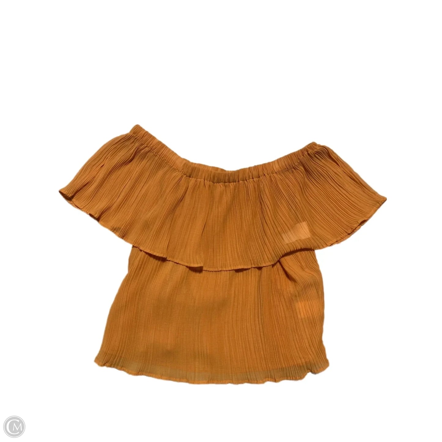 Blouse Short Sleeve By Express In Orange, Size: M