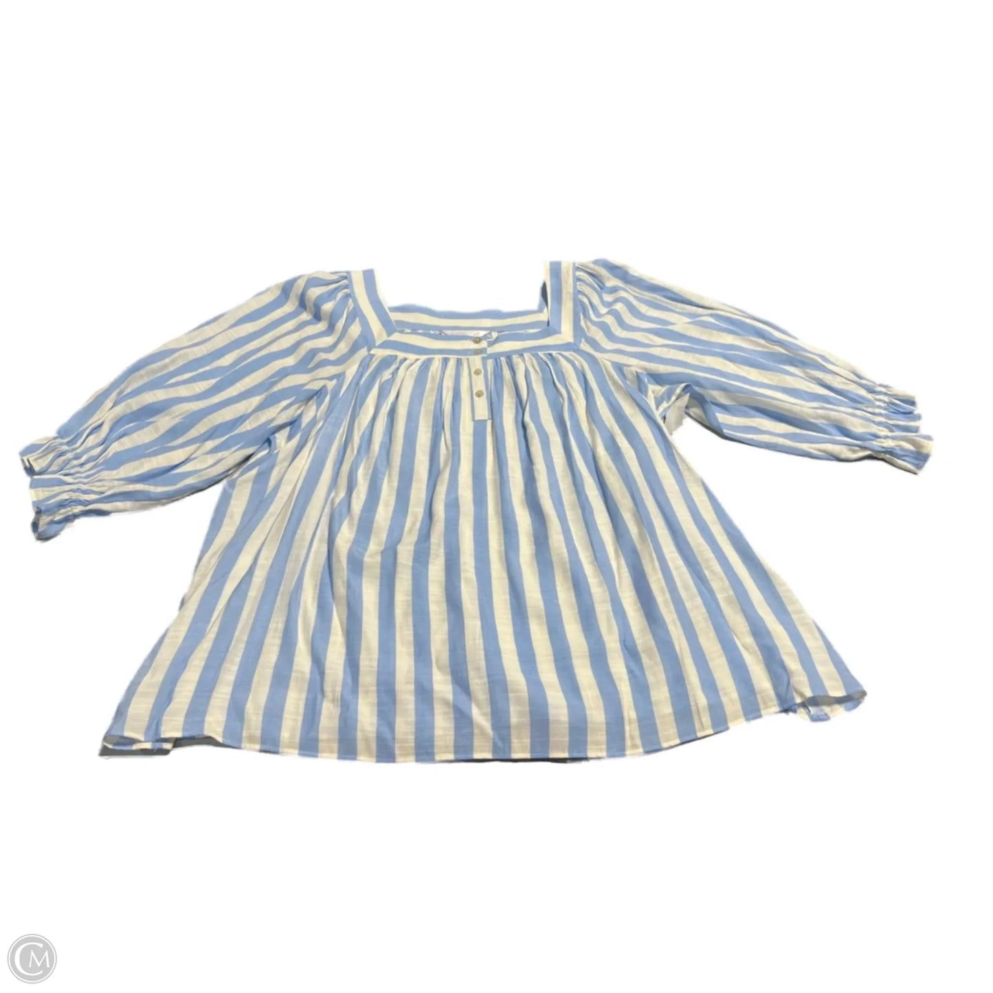 Top 3/4 Sleeve By Lc Lauren Conrad In Striped Pattern, Size: 1x