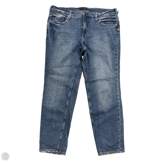 Jeans Straight By Silver In Blue Denim, Size: 14