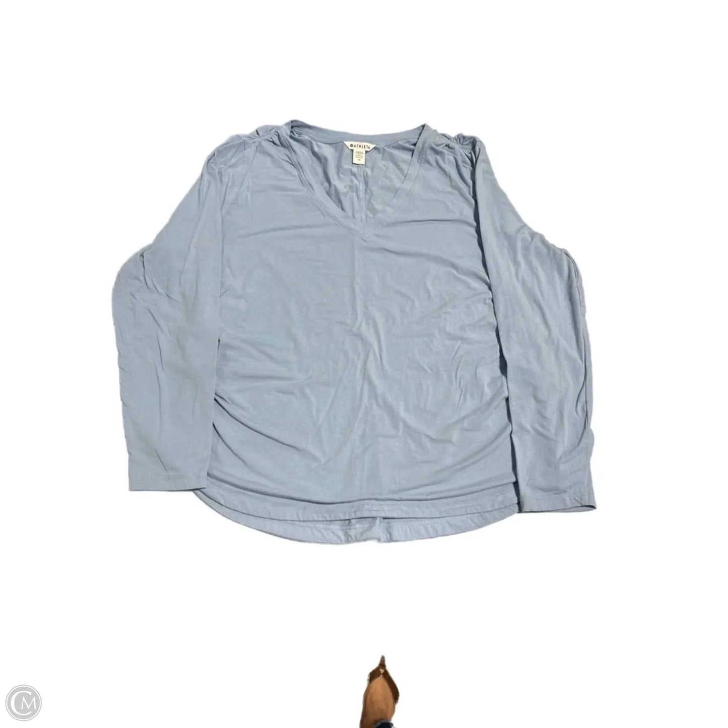 Athletic Top Long Sleeve Collar By Athleta In Blue, Size: 1x