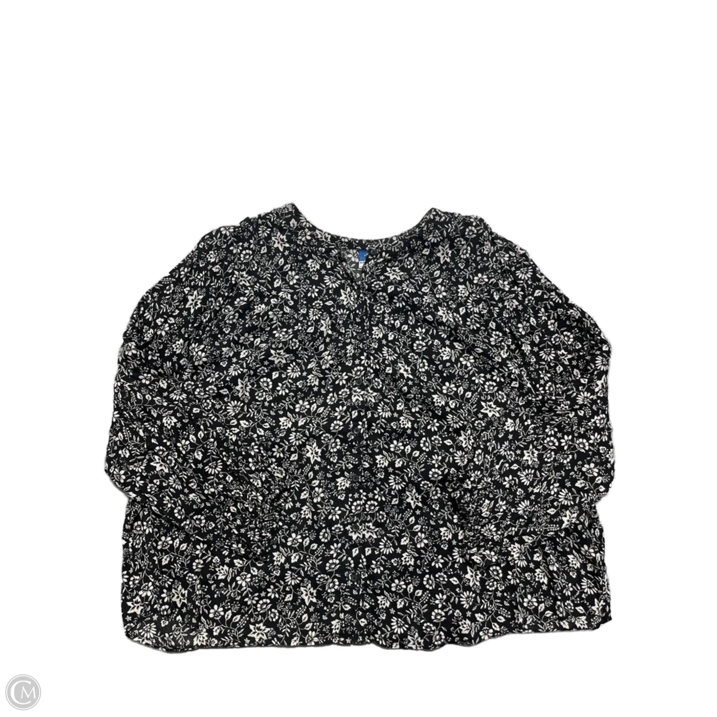 Top 3/4 Sleeve By Old Navy In Floral Print, Size: Xl