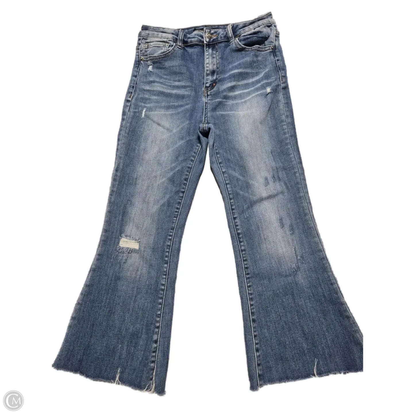 Jeans Flared By Risen In Blue Denim, Size: 10