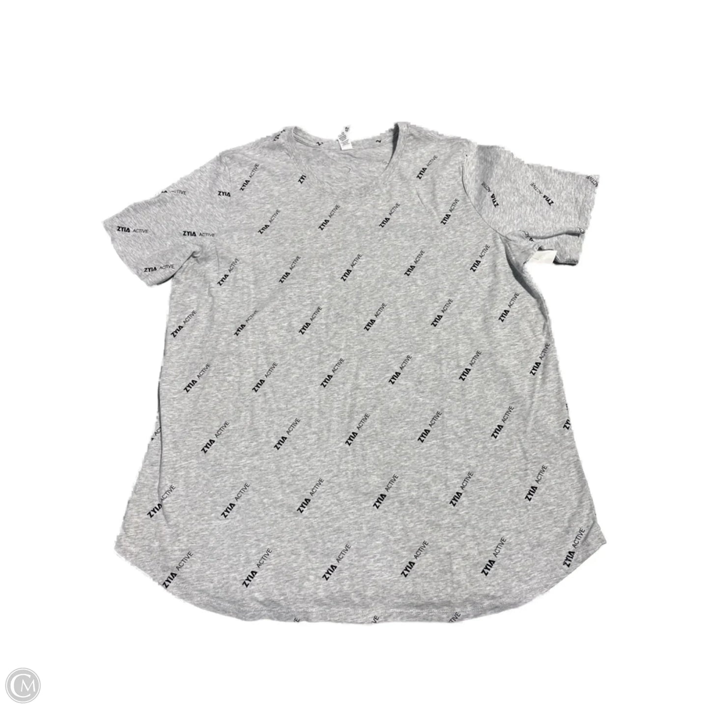 Top Short Sleeve By Zyia In Grey, Size: Xxl