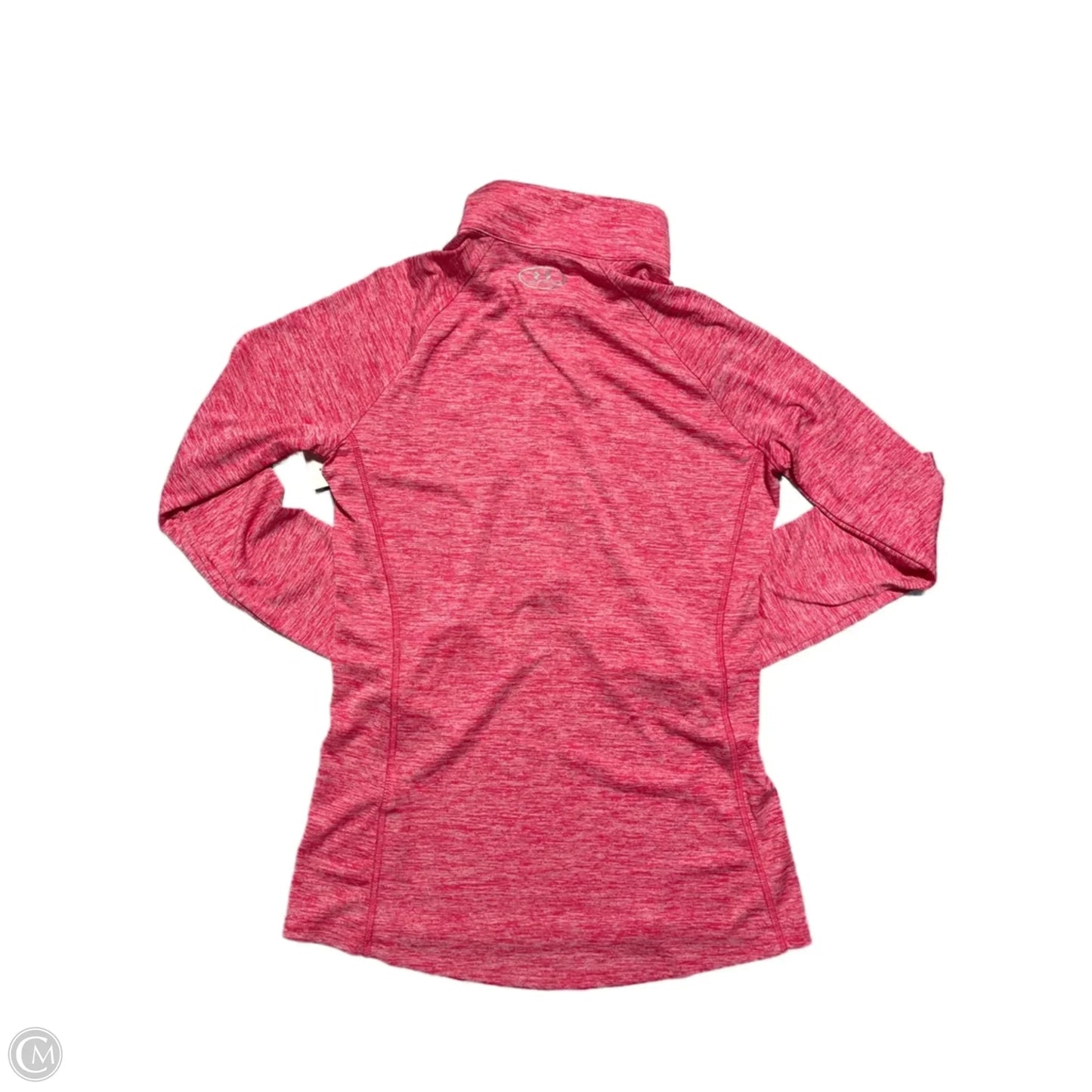 Athletic Top Long Sleeve Collar By Under Armour In Pink, Size: S