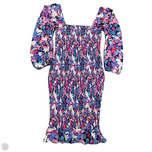Dress Casual Midi By Pink Lily In Floral Print, Size: L
