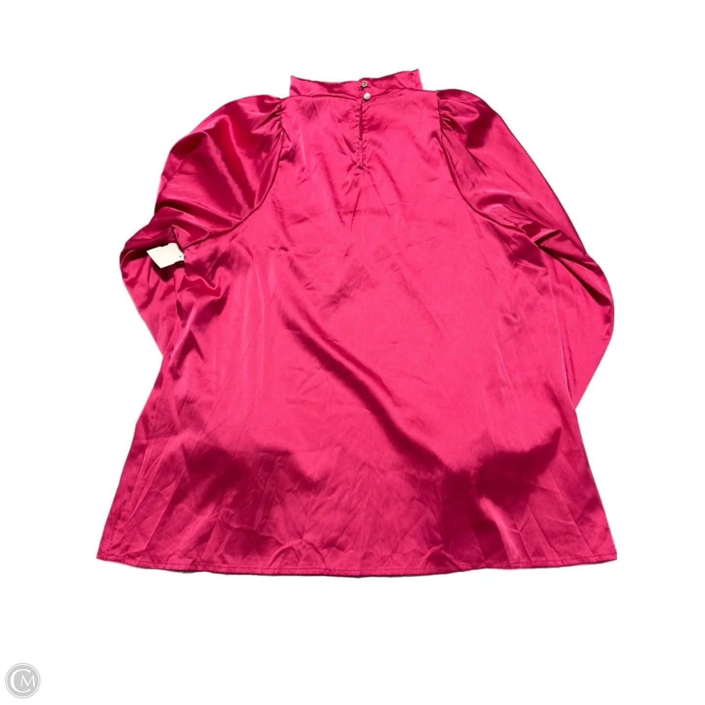 Blouse Long Sleeve By Cmc In Pink, Size: L