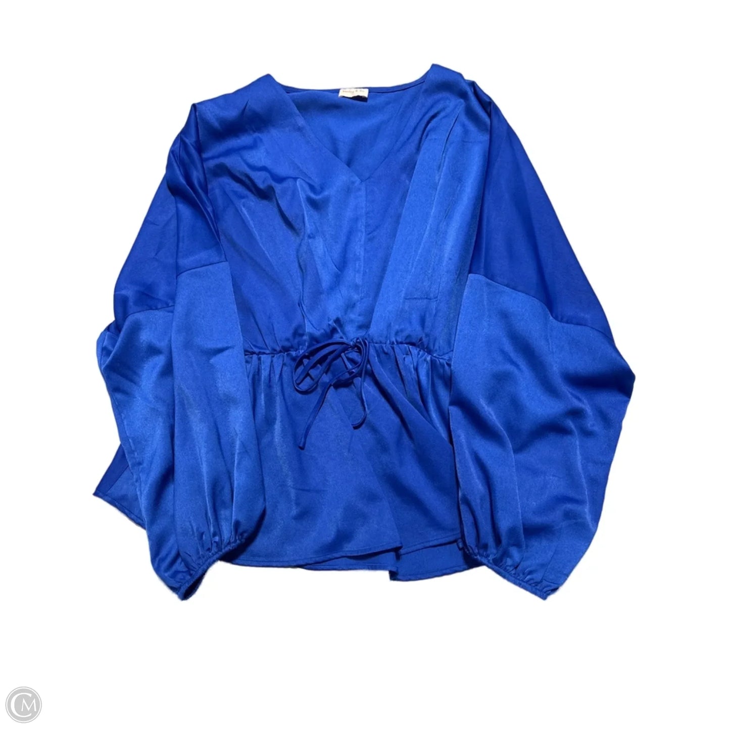 Blouse Long Sleeve By Cmc In Navy, Size: L