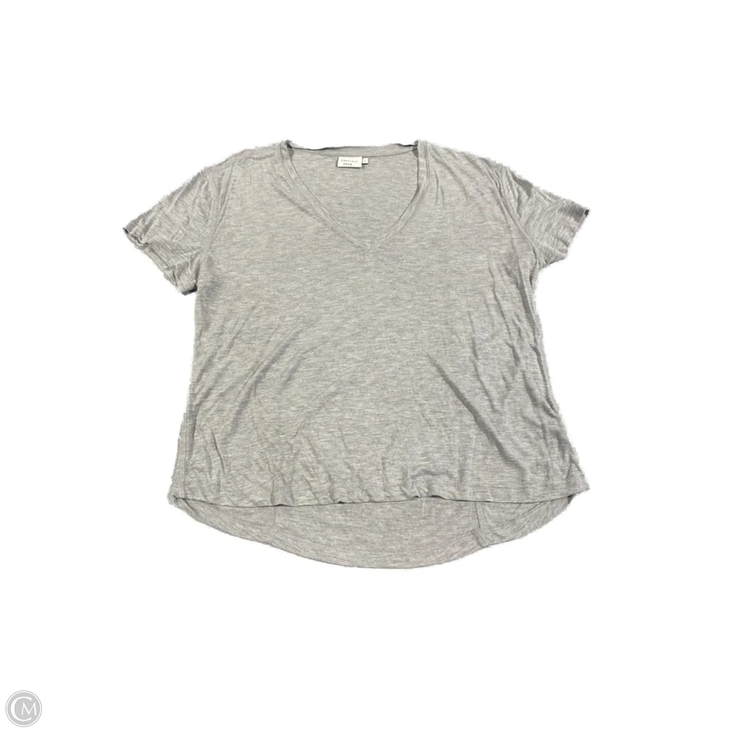Top Short Sleeve By Cmc In Grey, Size: L