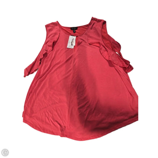 Top Short Sleeve By Jessica Simpson In Red, Size: 3x