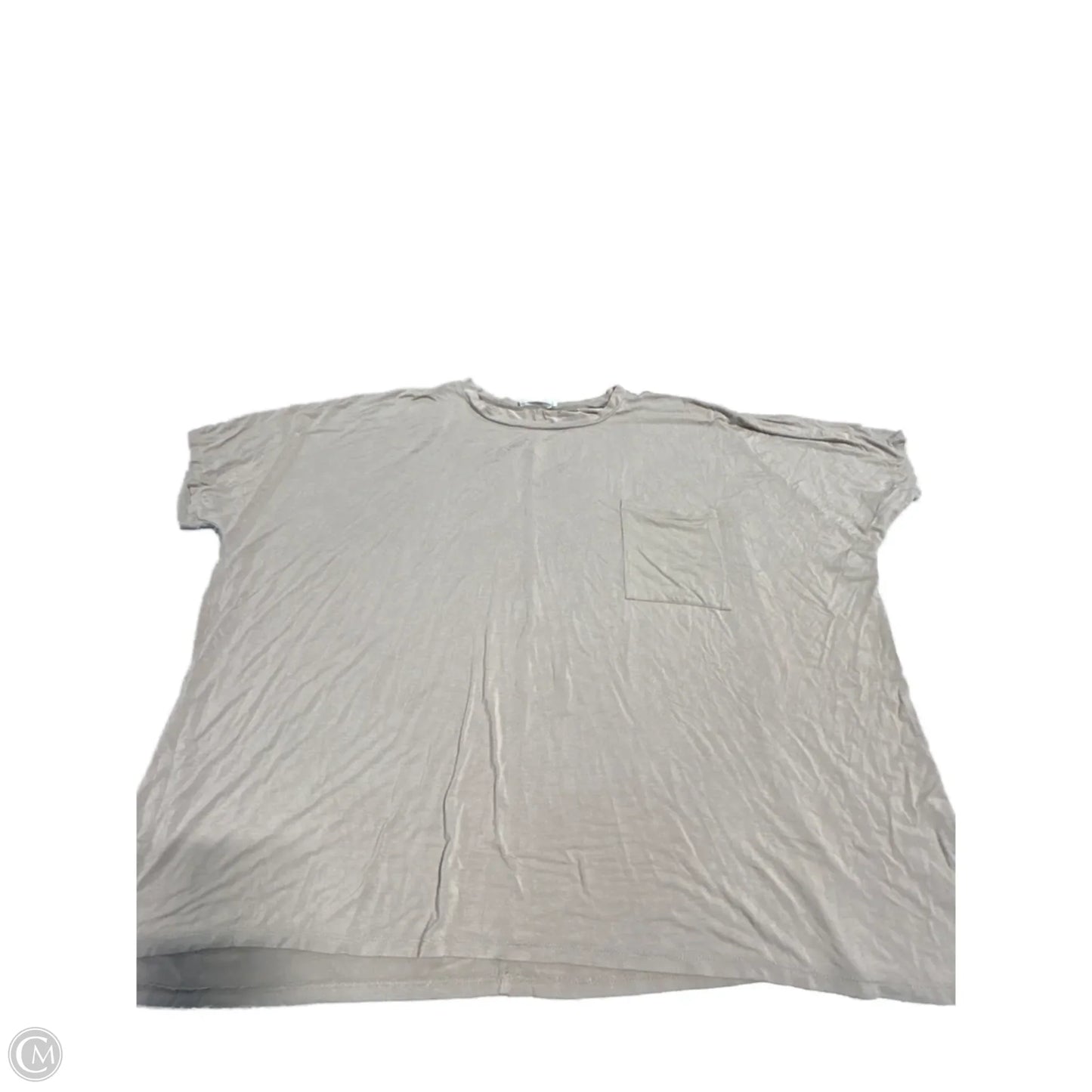 Top Short Sleeve Basic By Zenana Outfitters In Brown, Size: L