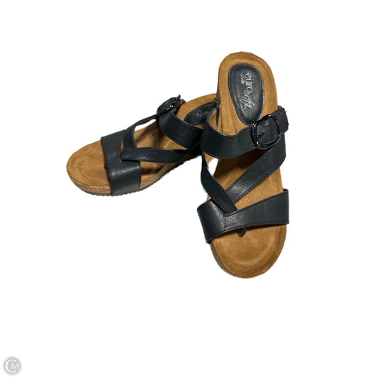 Sandals Heels Wedge By Cmc In Black, Size: 7.5