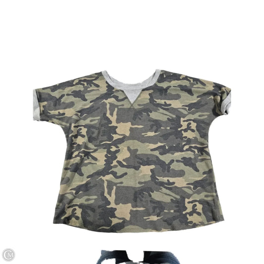 Top Short Sleeve By Jodifl In Camouflage Print, Size: L