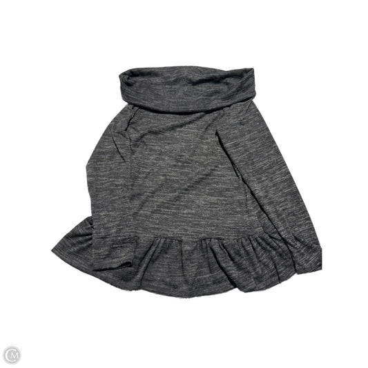 Top Long Sleeve Basic By Easel In Black & Grey, Size: S