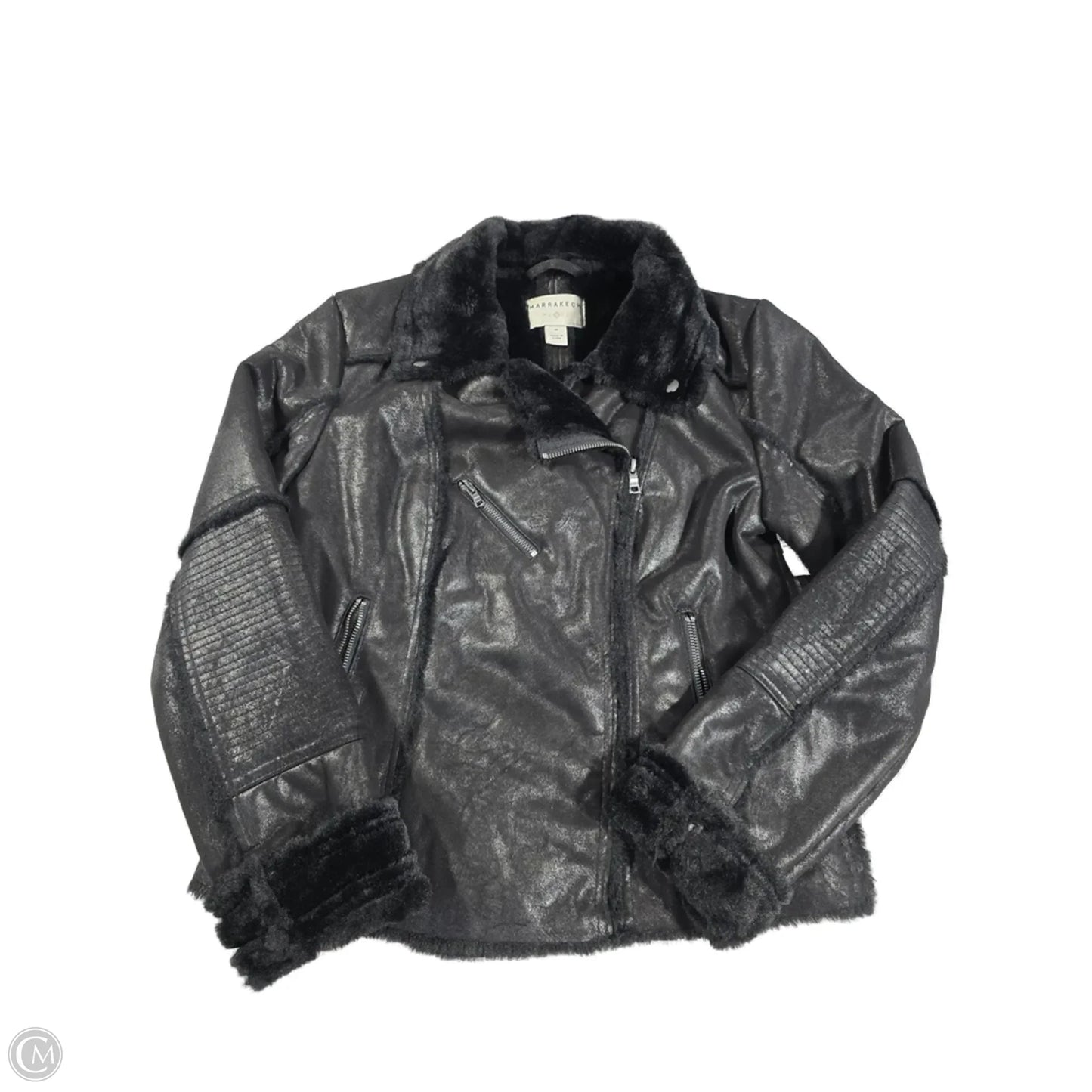 Jacket Faux Fur & Sherpa By Marrakech In Black, Size: M