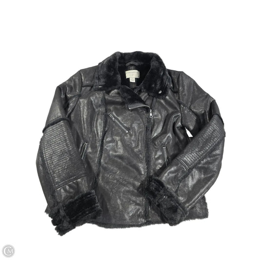 Jacket Faux Fur & Sherpa By Marrakech In Black, Size: M