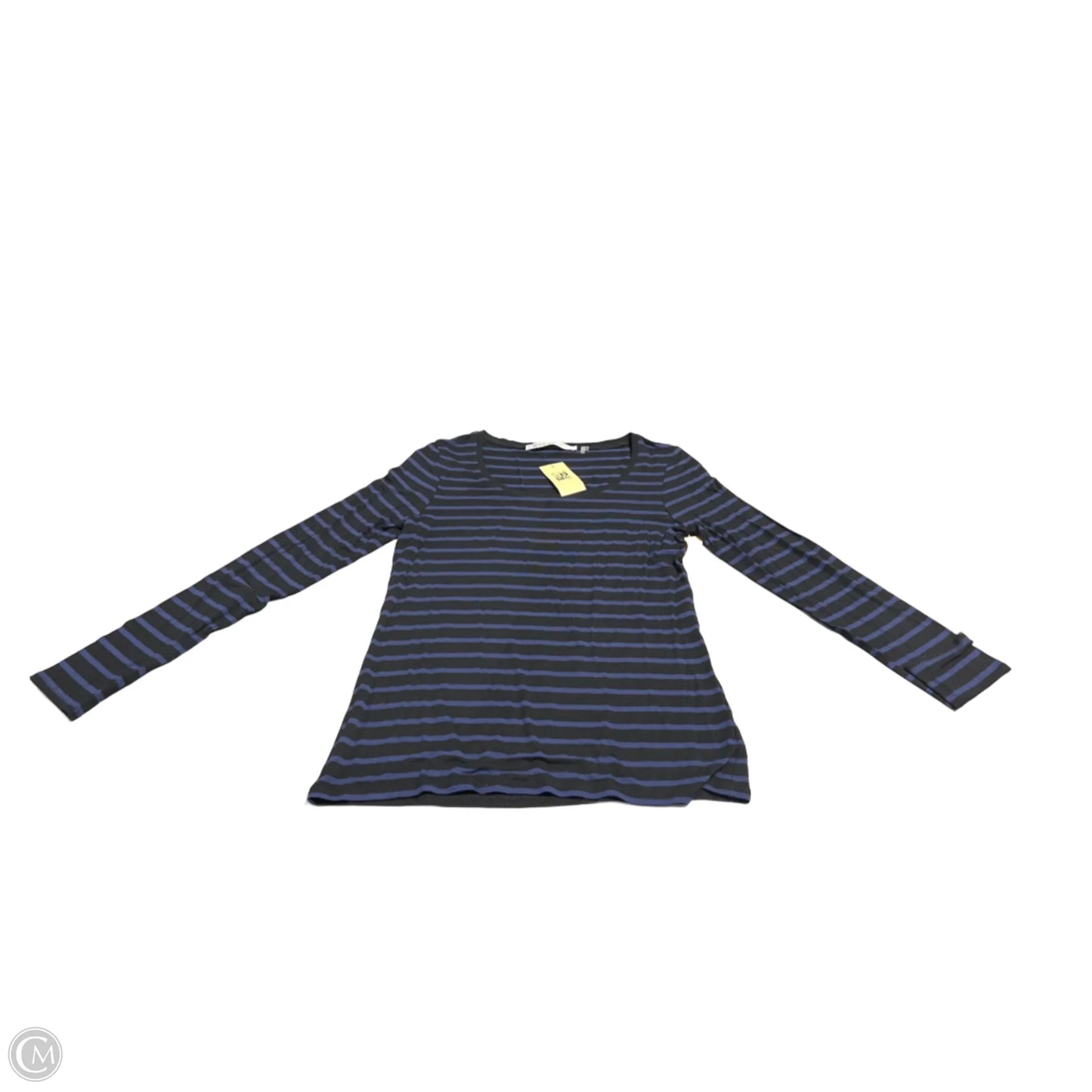 Top Long Sleeve Basic By Max Studio In Striped Pattern, Size: S