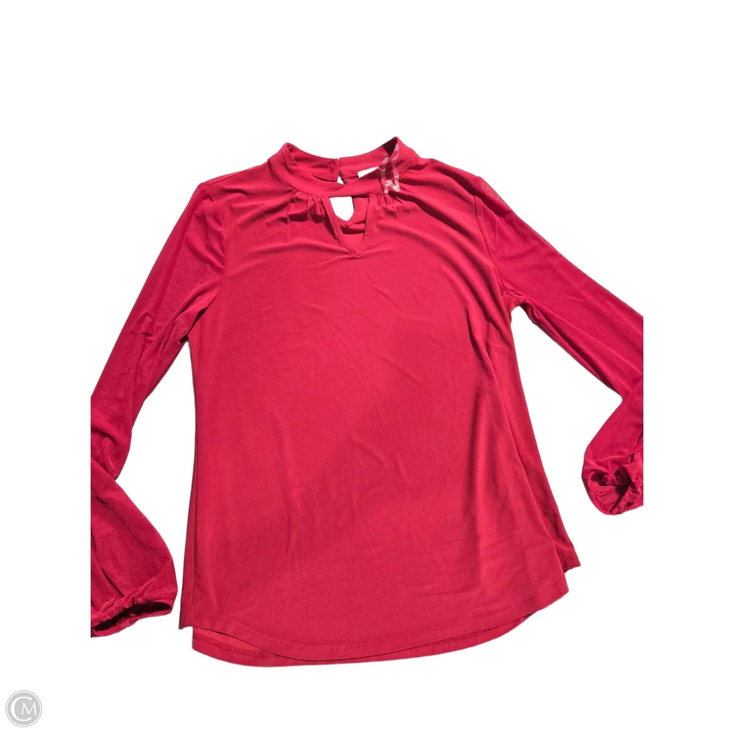 Top Long Sleeve Basic By Nine West In Red, Size: M