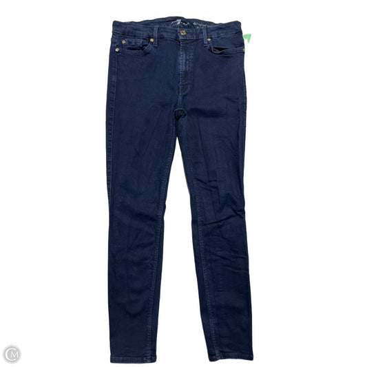 Jeans Skinny By 7 For All Mankind In Blue Denim, Size: 14