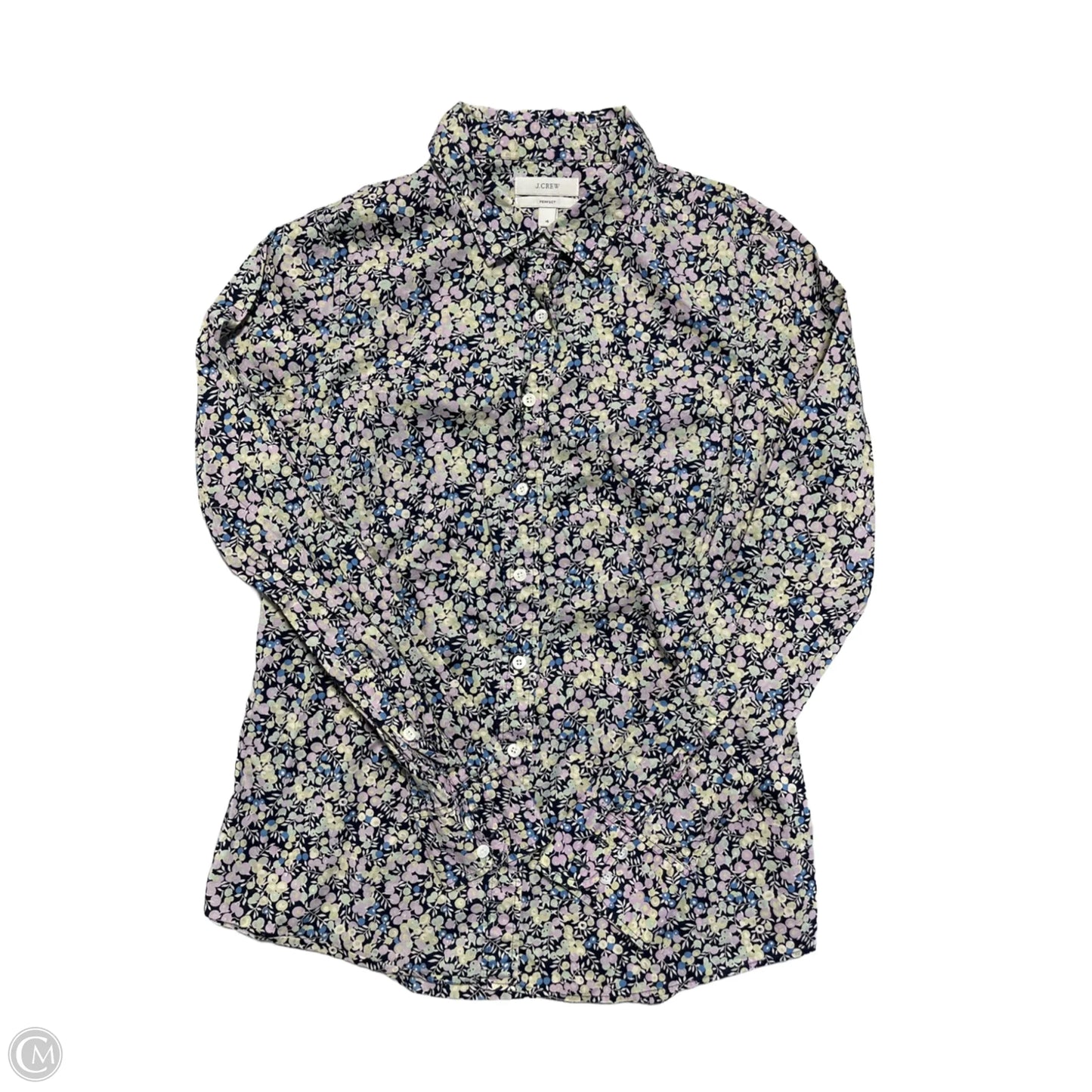 Top Long Sleeve By J. Crew In Floral Print, Size: 4