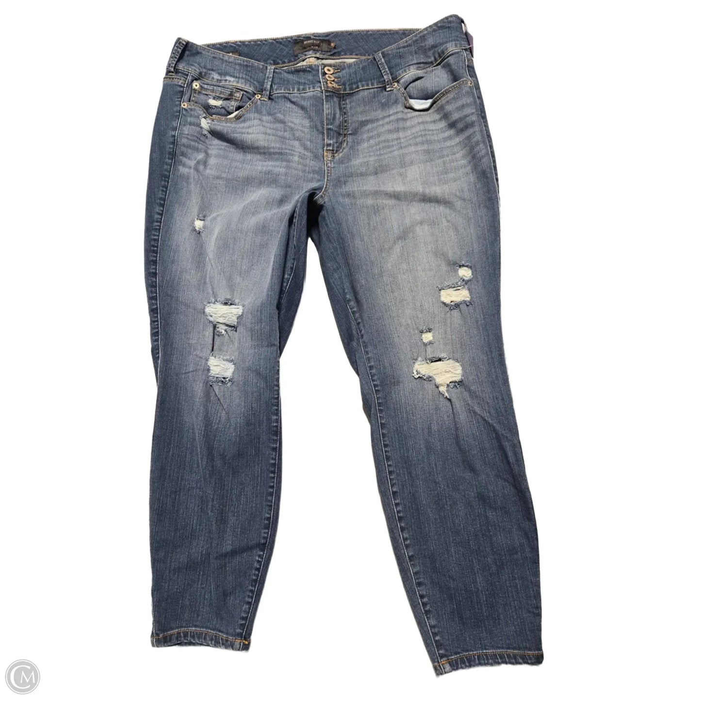 Jeans Skinny By Torrid In Blue Denim, Size: 24