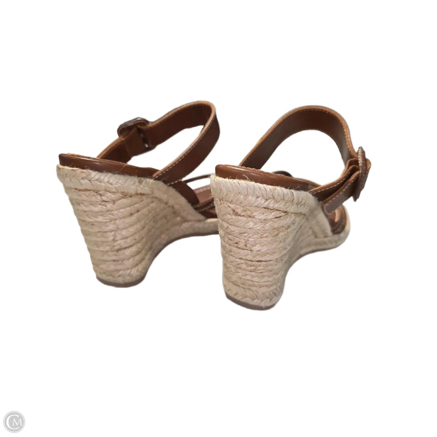 Sandals Heels Wedge By Cma In Brown & Cream, Size: 8.5