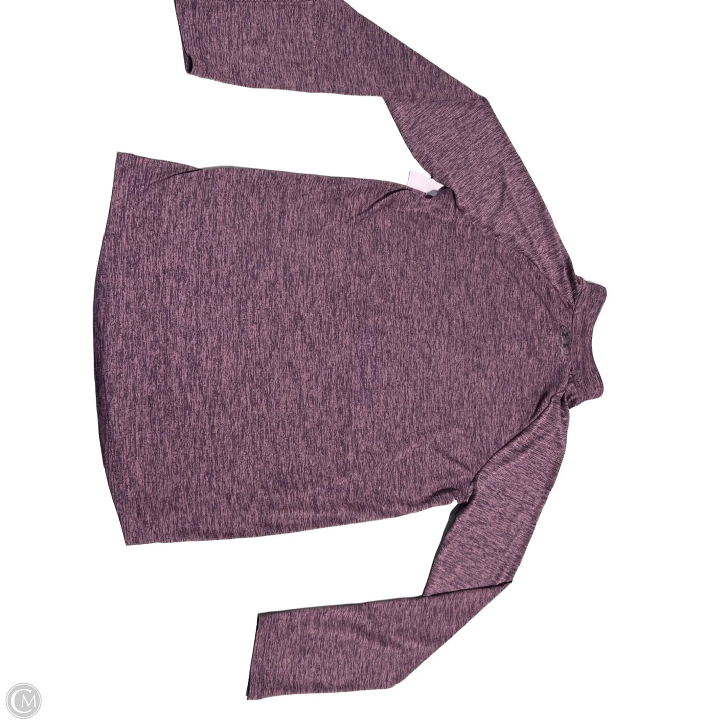 Athletic Top Long Sleeve Collar By Under Armour In Purple, Size: S