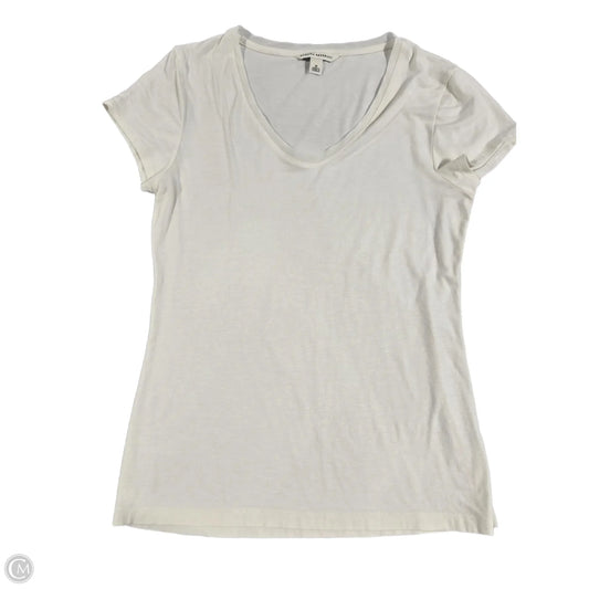Top Short Sleeve By Banana Republic In Cream, Size: M
