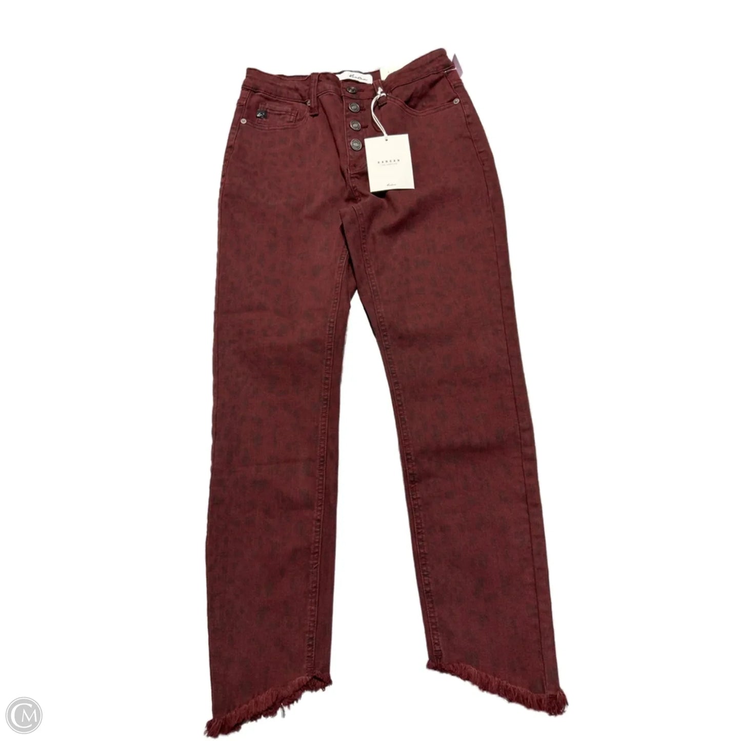 Jeans Skinny By Kancan In Maroon, Size: 4