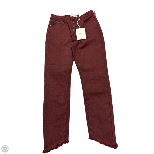 Jeans Skinny By Kancan In Maroon, Size: 4