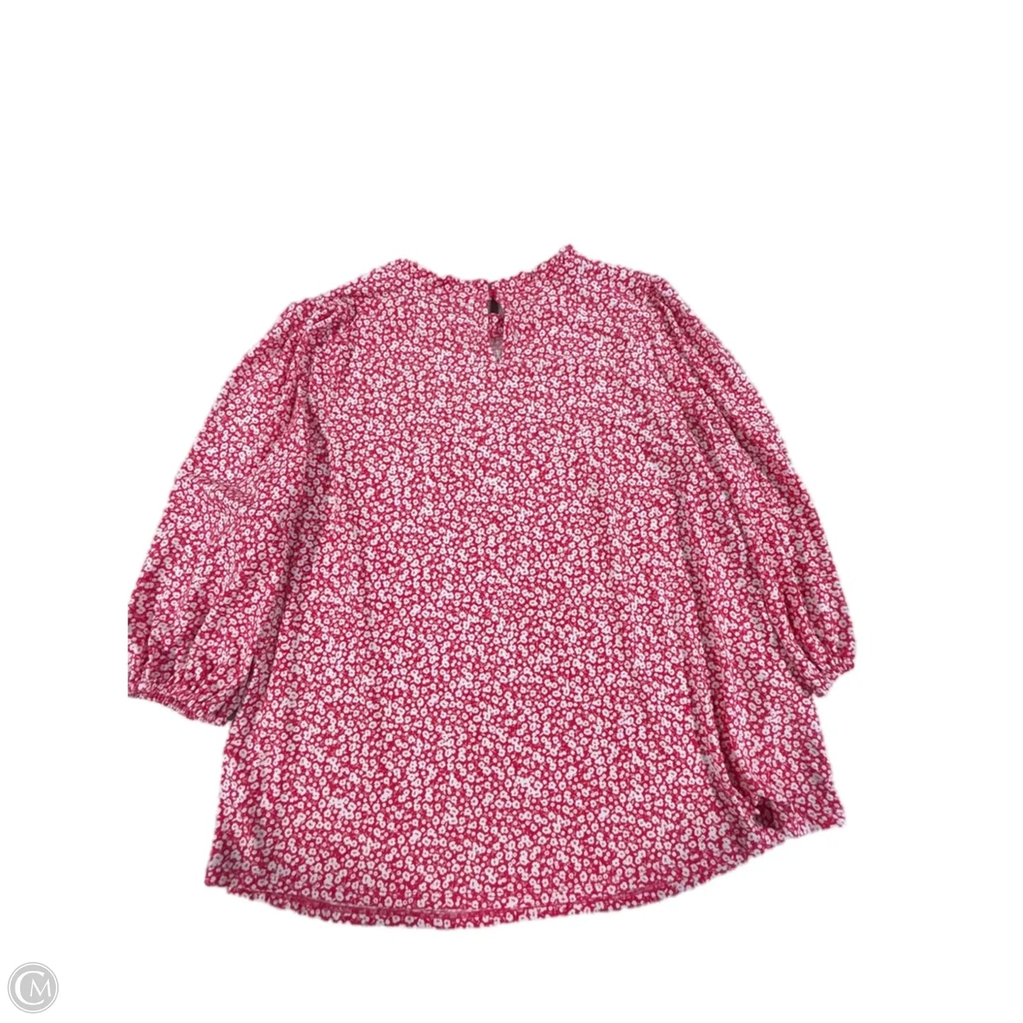Top 3/4 Sleeve By Adrianna Papell In Pink, Size: 1x