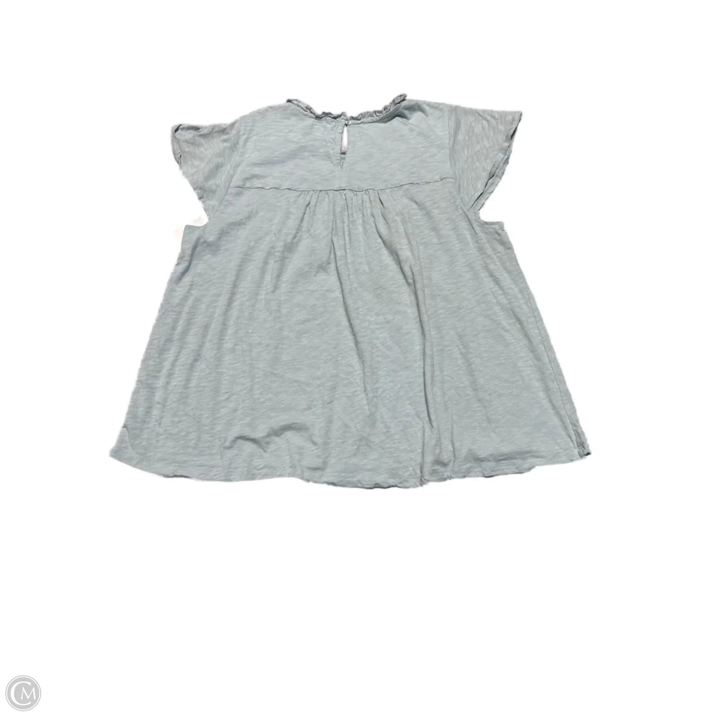 Top Short Sleeve By Ella Moss In Aqua, Size: Xl